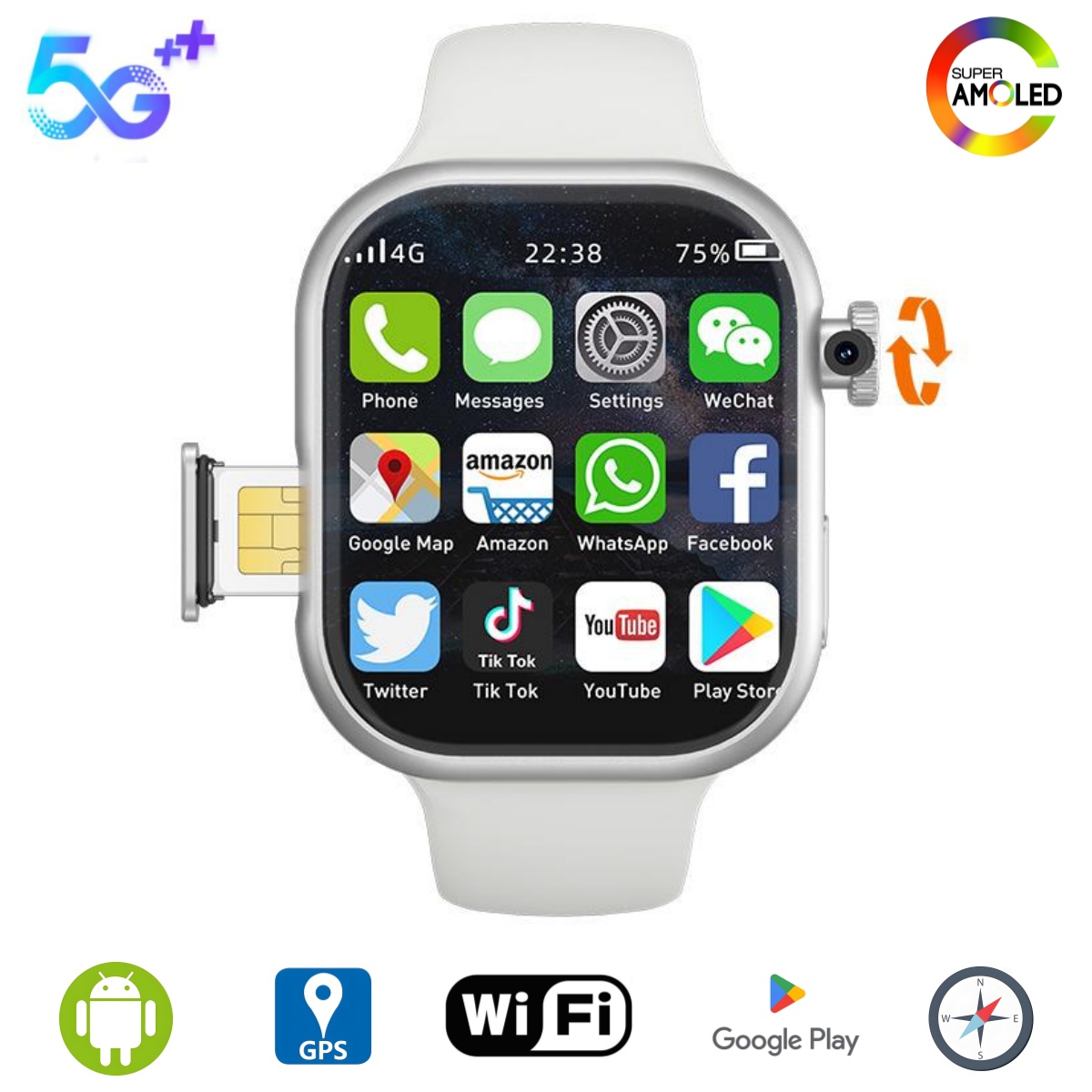 Smartwatch Face - Goldenspike S10 Smart Watch 2.29inch Amoled