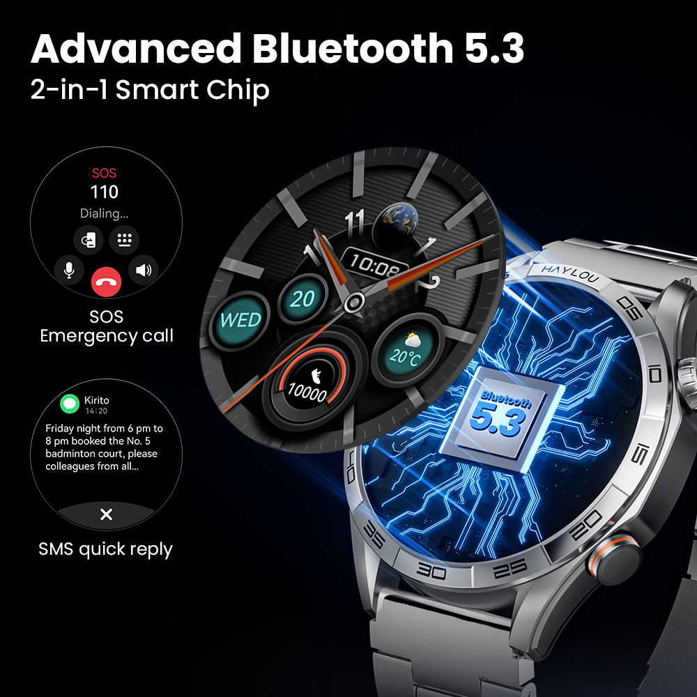 HAYLOU Solar 5 Voice Calling S - Smartwatch Face recension och pris