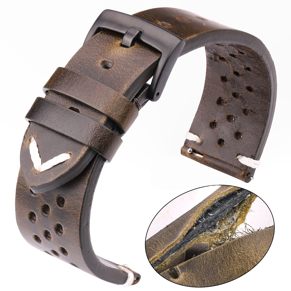 Breathable Genuine Leather Qui - Nylon Nato Strap recension och pris