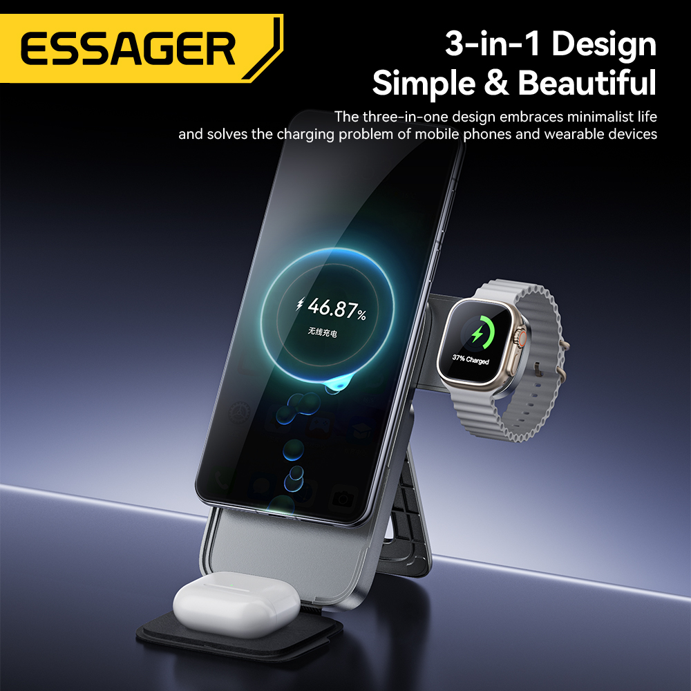 Essager 3-in-1 Portable Foldin - Wireless Charger Watch recension och pris