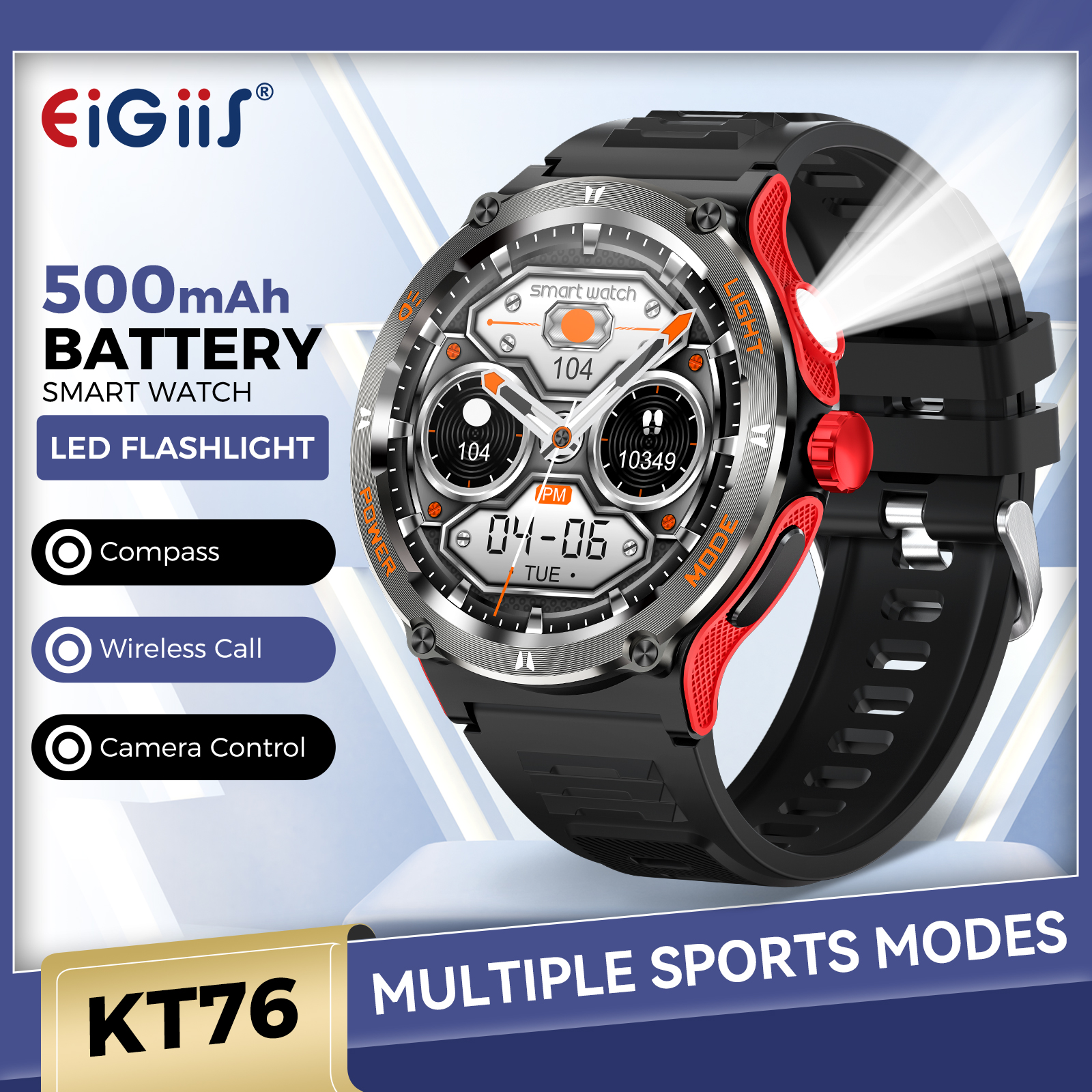 EIGIIS Smart Watch 3ATM Waterp - Smartwatch Face recension och pris