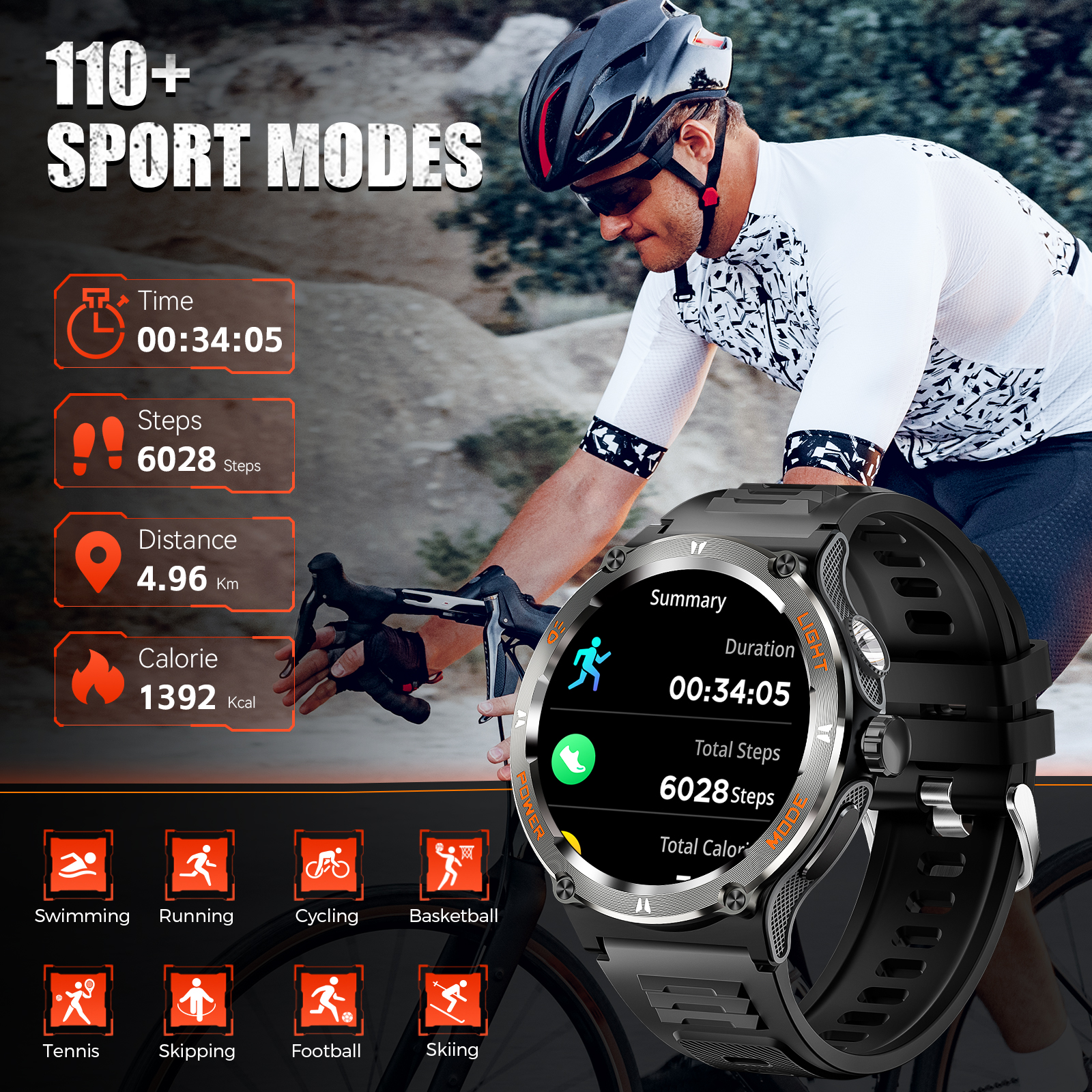 EIGIIS Smart Watch 3ATM Waterp - Smartwatch Face recension och pris