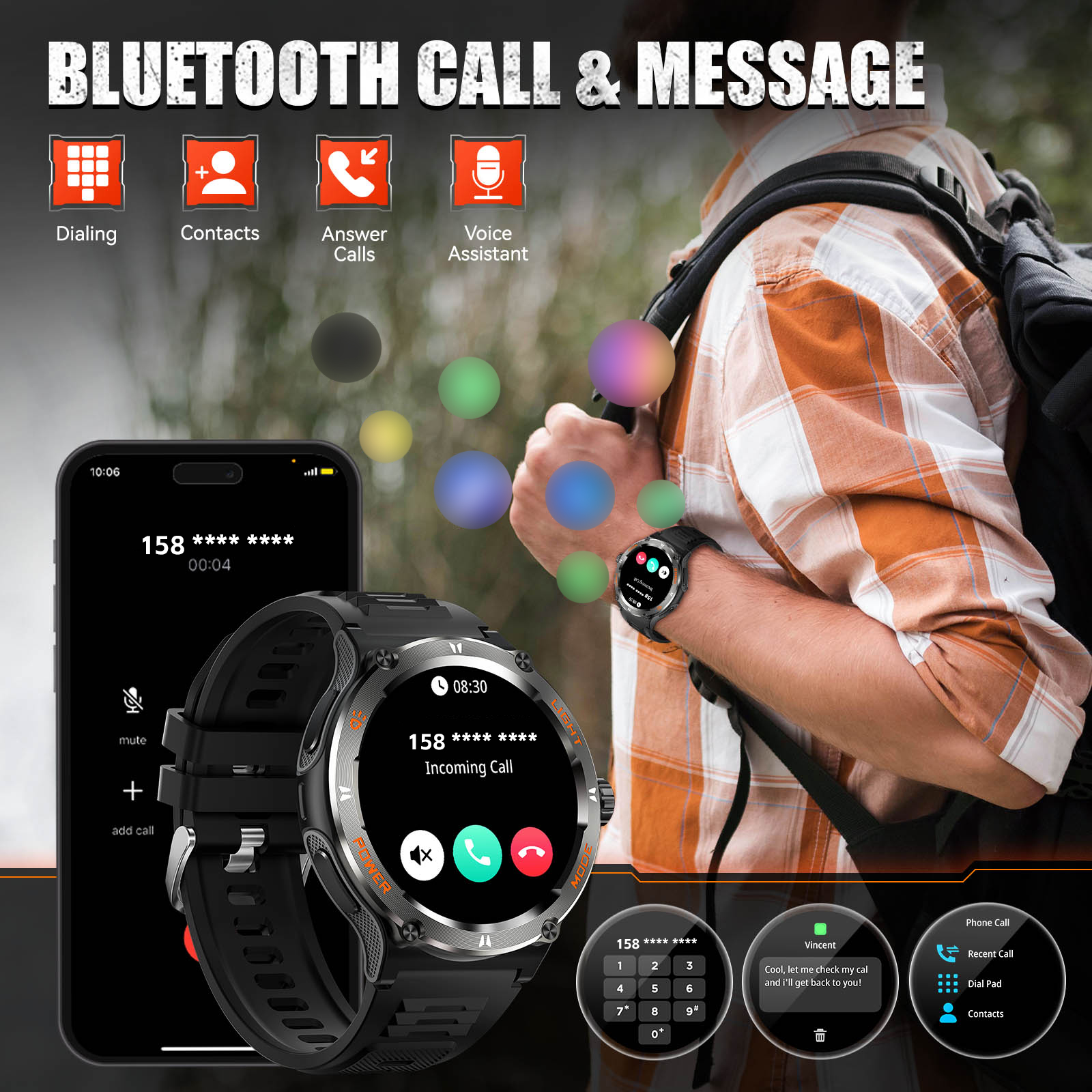 EIGIIS Smart Watch 3ATM Waterp - Smartwatch Face recension och pris