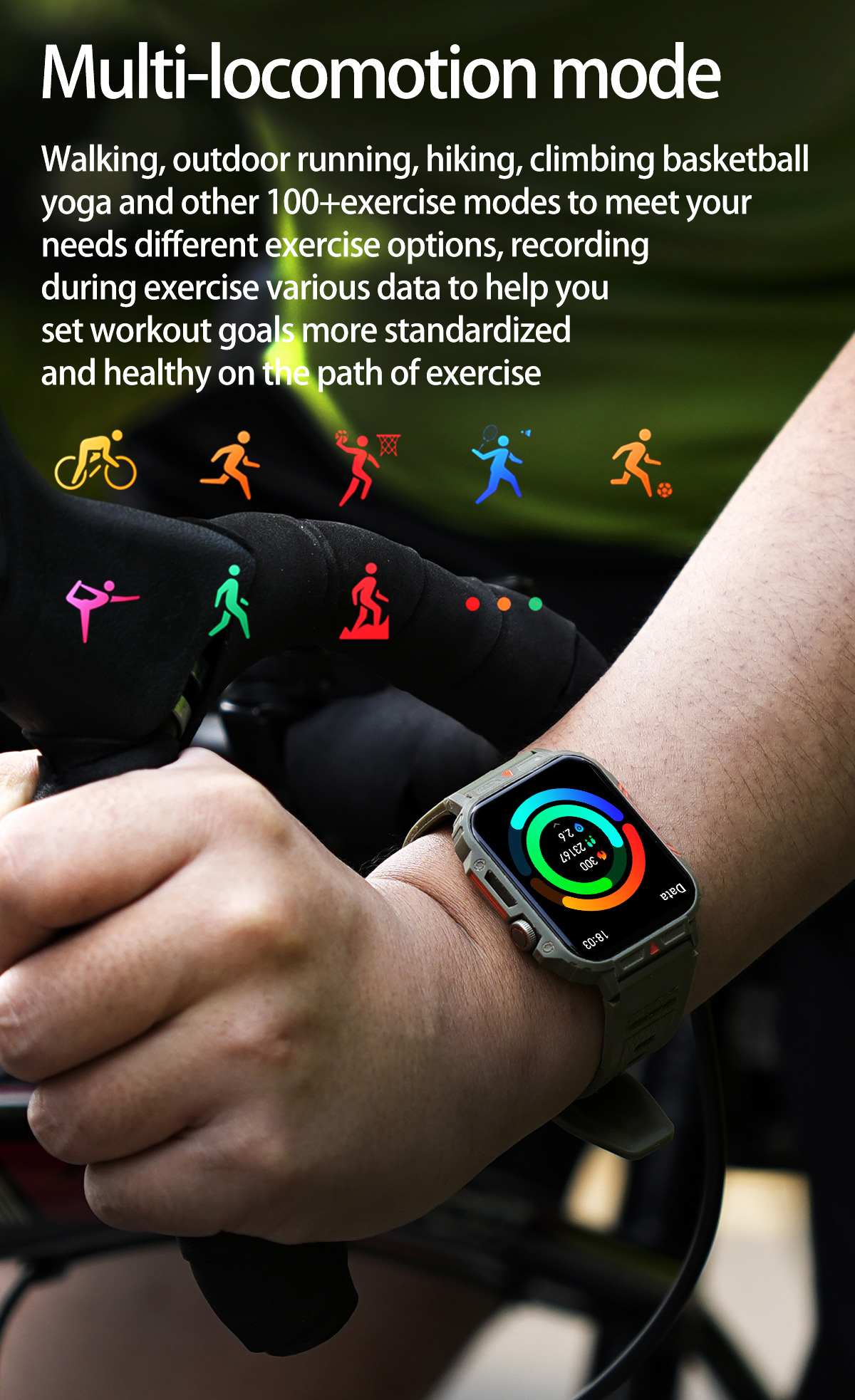 1.91 Outdoor Military Smart Wa - Smartwatch Face recension och pris