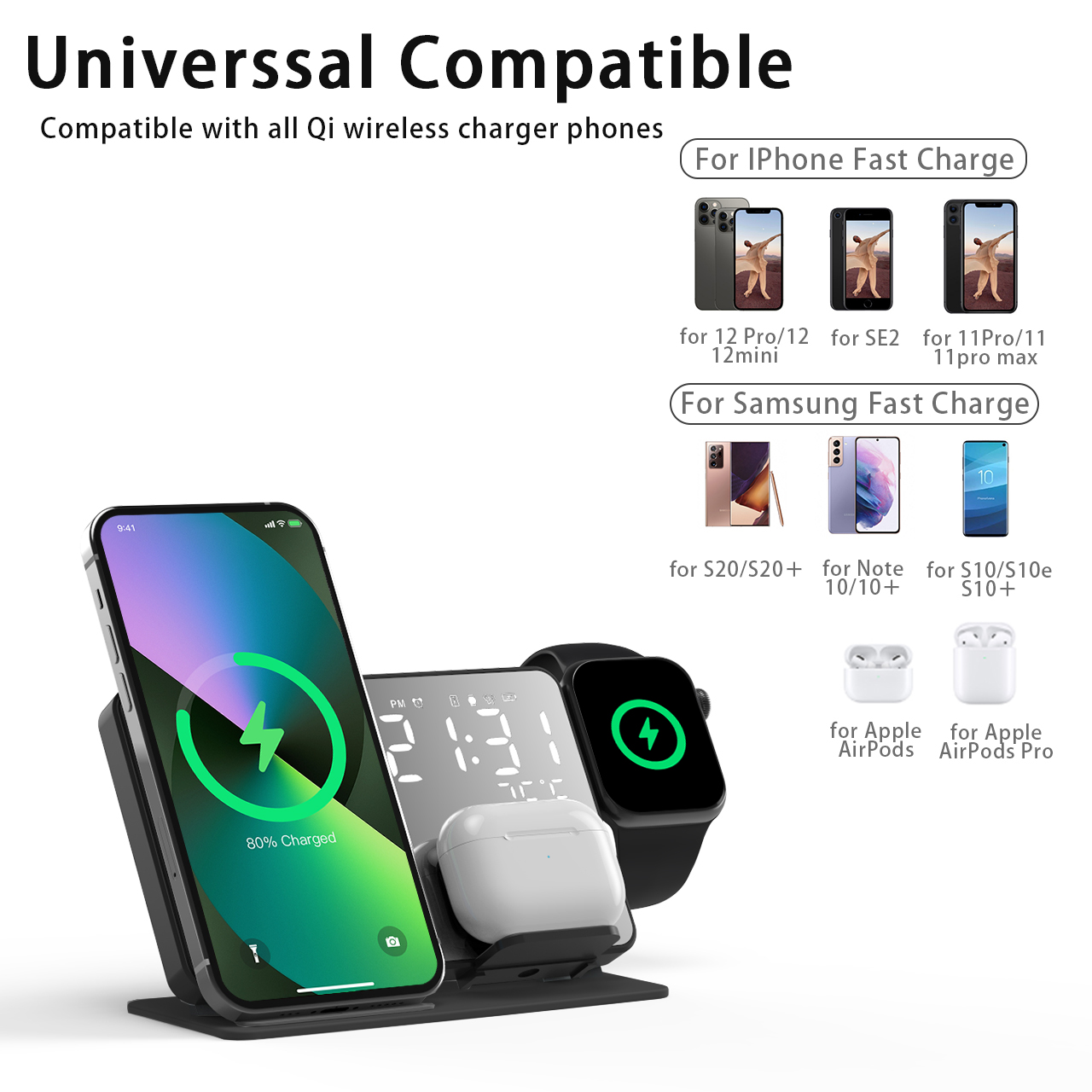 3 in 1 Wireless Charger For iP - Wireless Charger Watch recension och pris