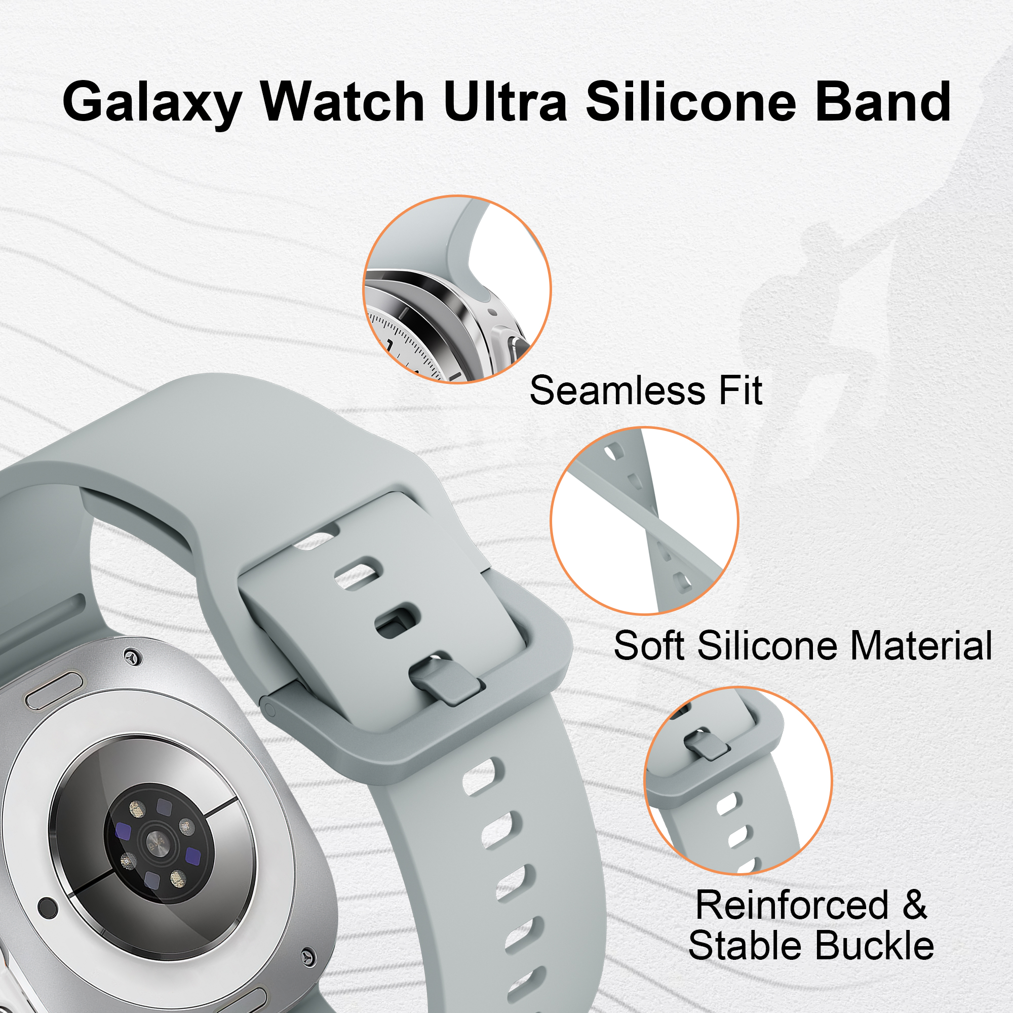 Original Silicone Band For Sam - Samsung Smartwatch Ultra Accessories recension och pris