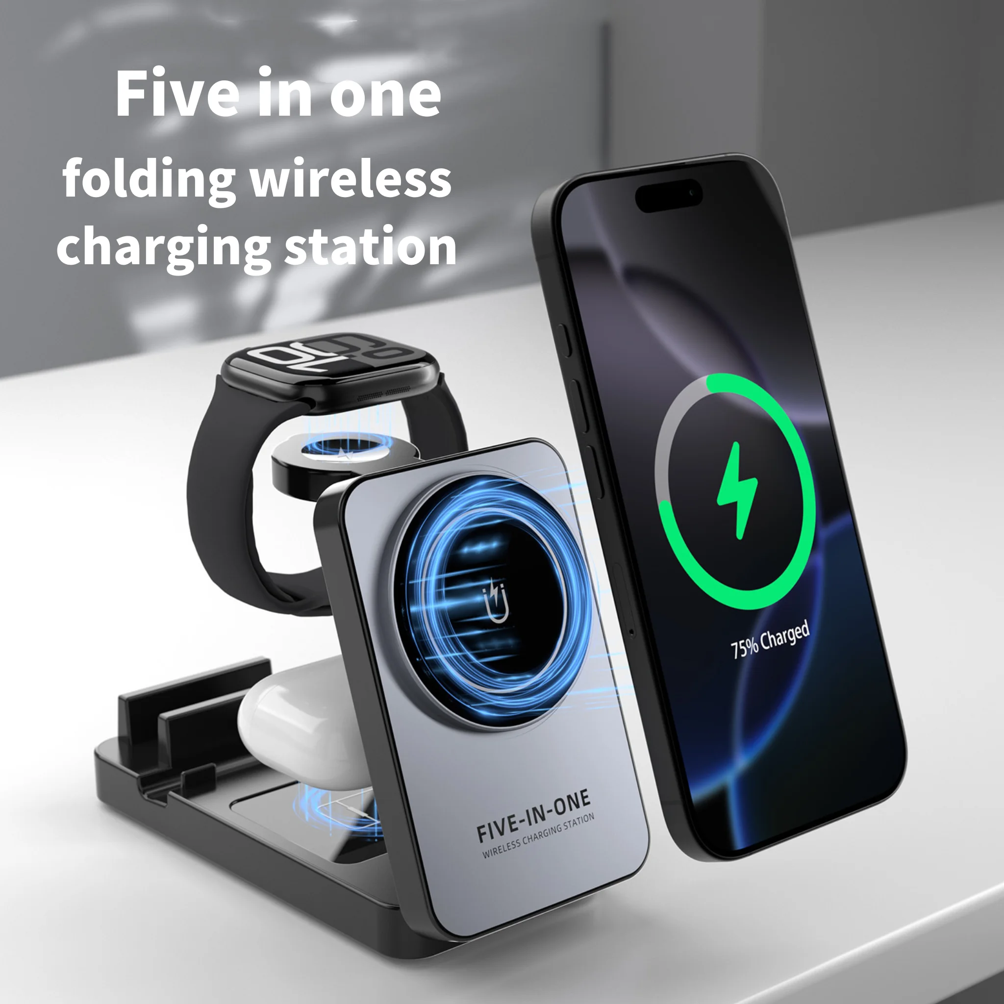 5 in 1 18W Foldable Wireless C - Wireless Charger Watch recension och pris