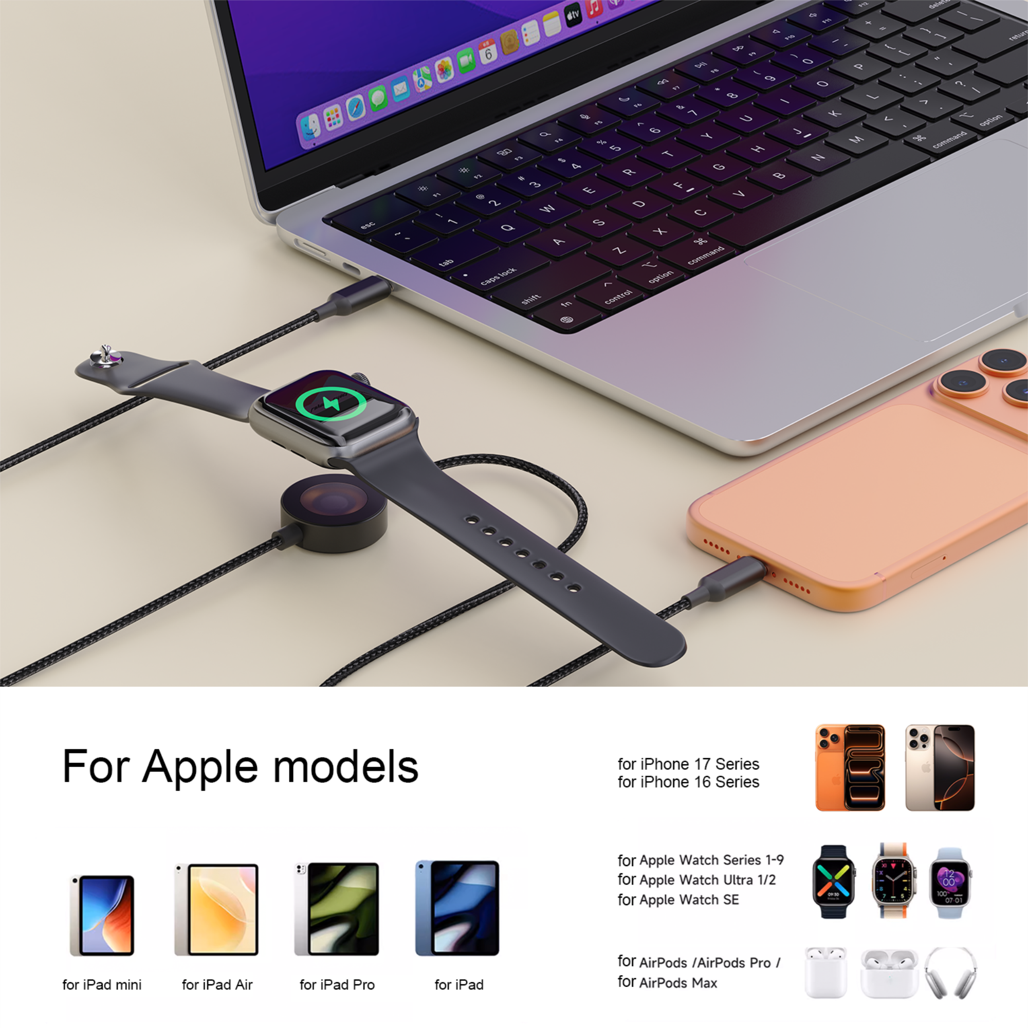 Bonola 2 in 1 Fast Watch Charg - Wireless Charger Watch recension och pris
