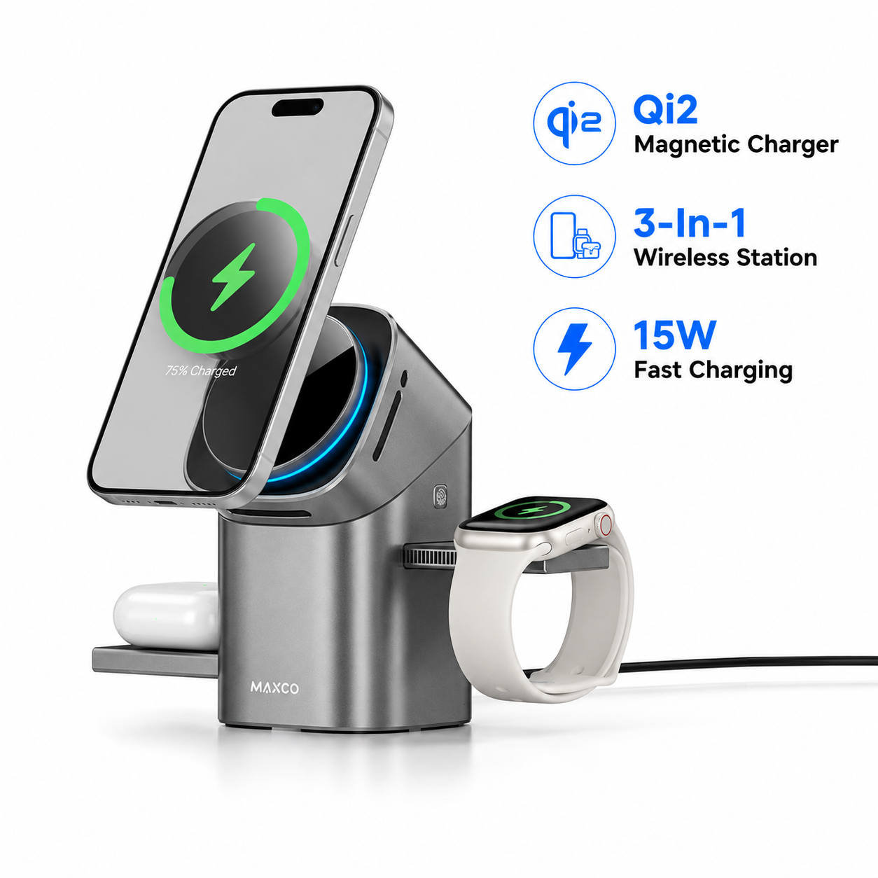 2026 Qi2 Automatic Touch Magne - Smartwatch Touch recension och pris