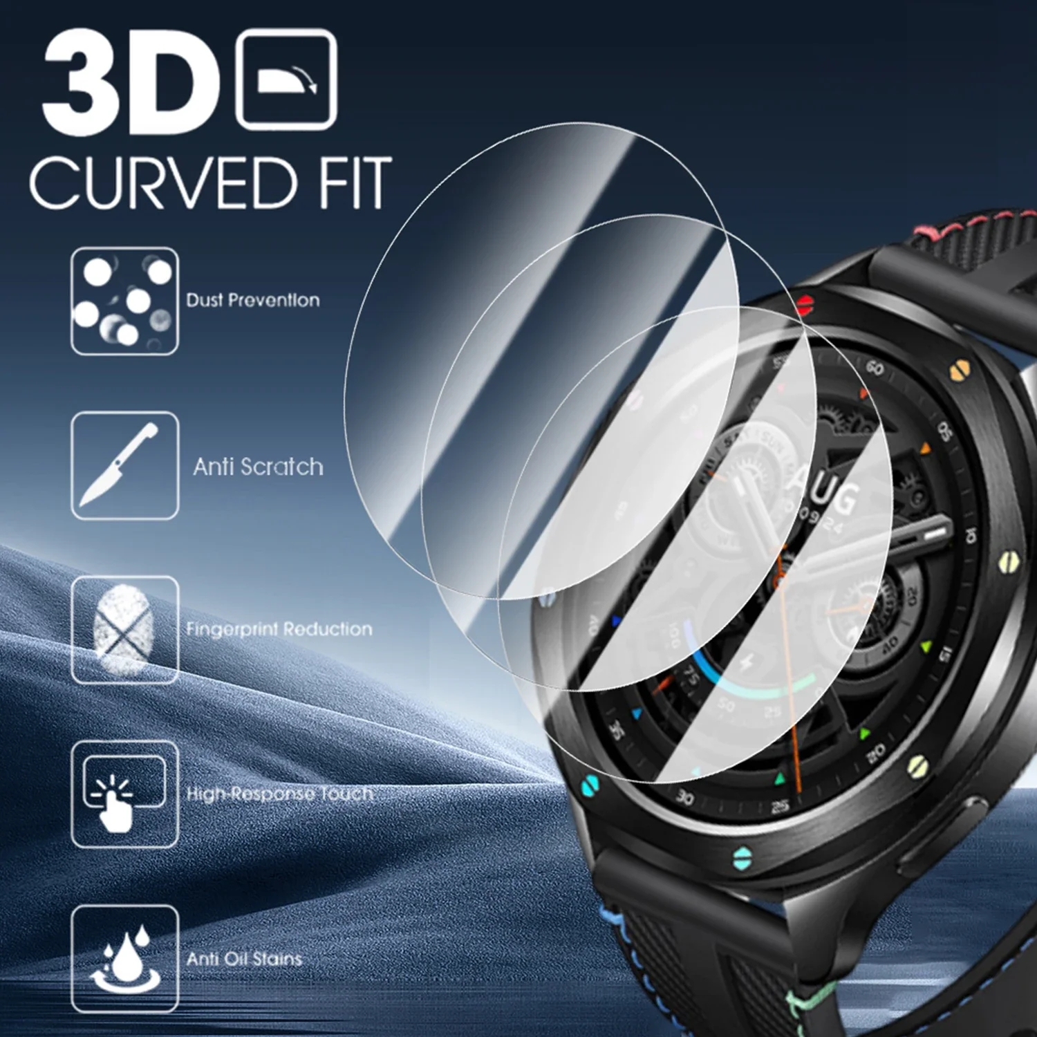 2PCS Tempered Glass For Xiaomi - Xiaomi Smartwatch S4 Accessories recension och pris