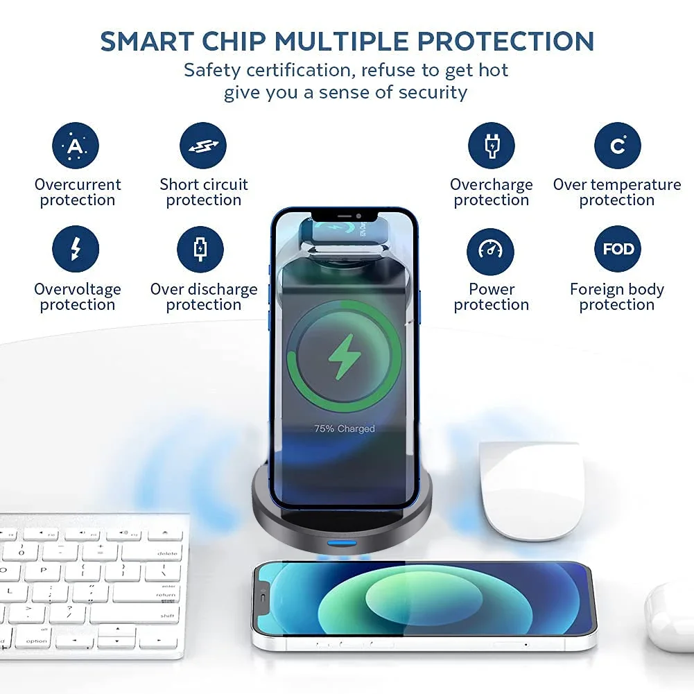 3 In 1 Magnetic Wireless Charg - Wireless Charger Watch recension och pris
