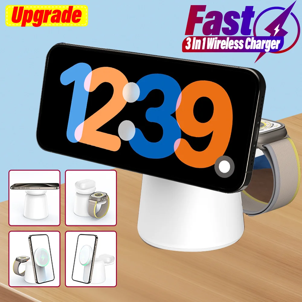 3 in 1 Magnetic Wireless Charg - Wireless Charger Watch recension och pris