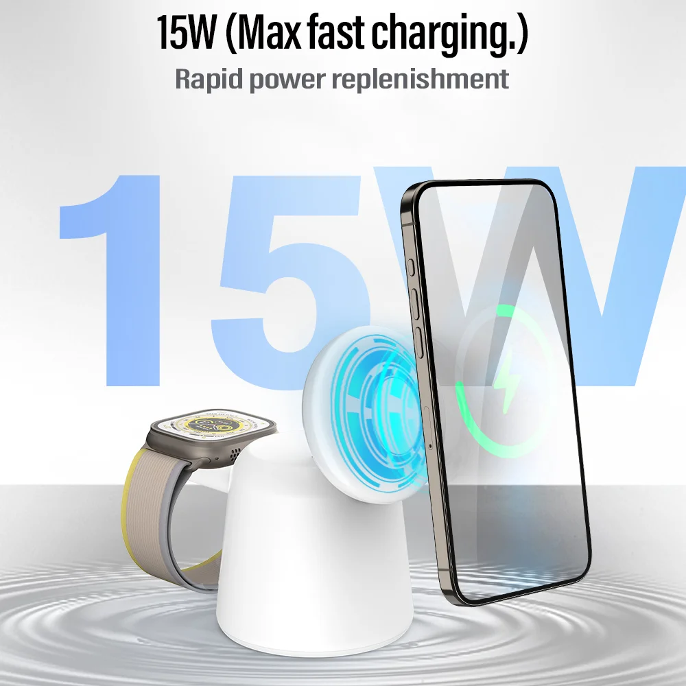 3 in 1 Magnetic Wireless Charg - Wireless Charger Watch recension och pris