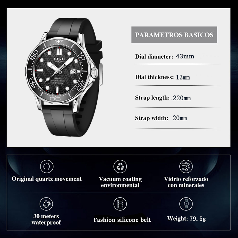LIGE Men Watch Business Date W - Smartwatch Guess recension och pris