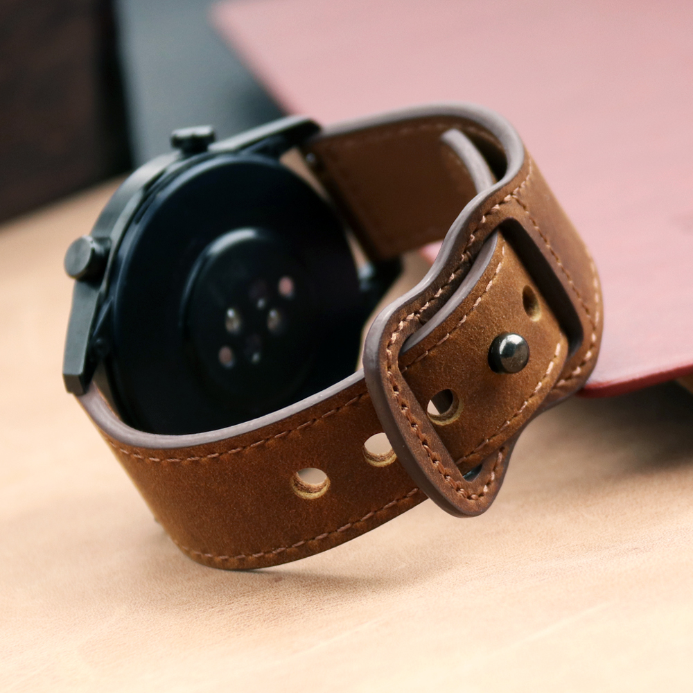 22mm Band Genuine Leather Watc - Smartwatch Accessories Shop recension och pris