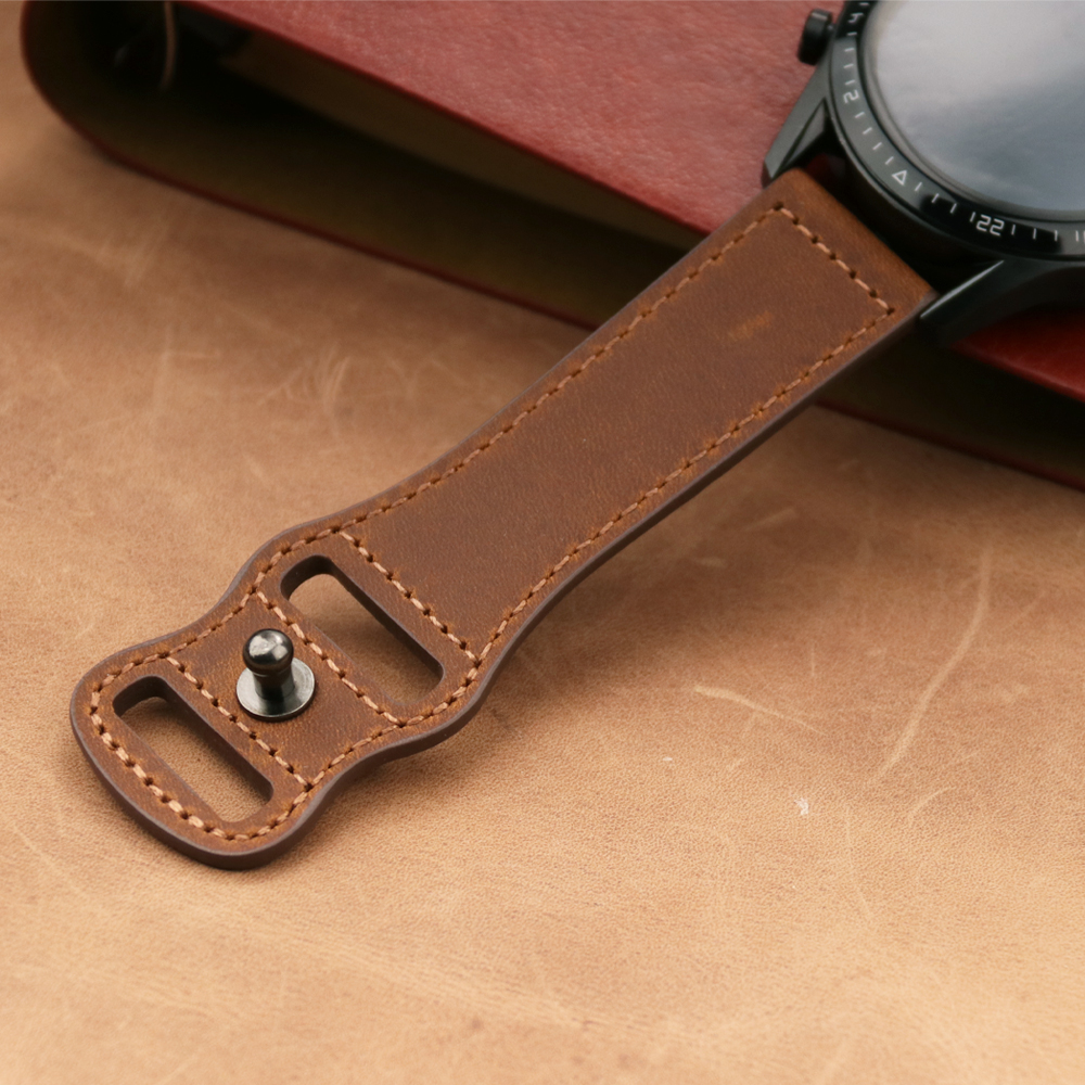 22mm Band Genuine Leather Watc - Smartwatch Accessories Shop recension och pris