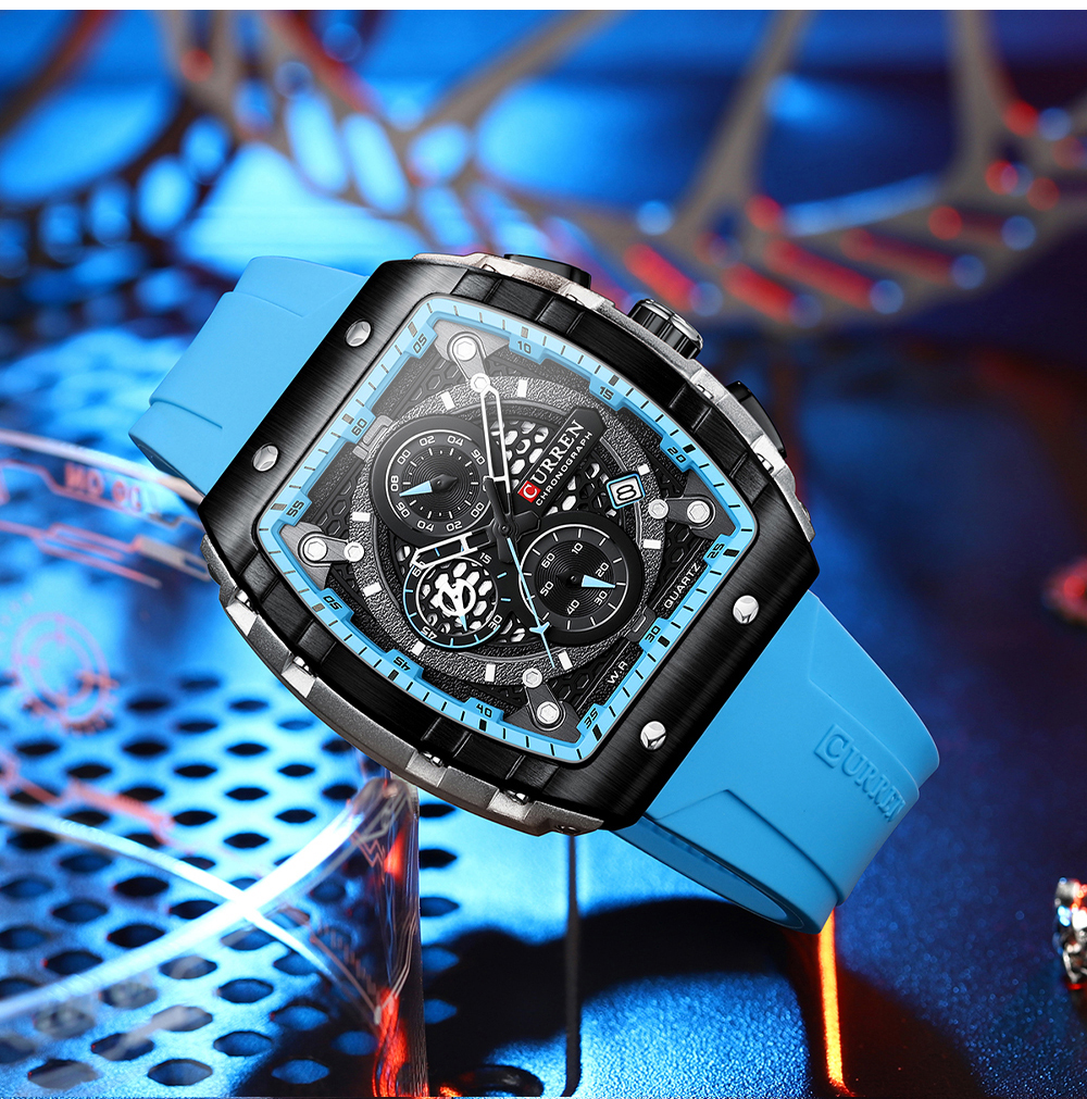 CURREN New RectangularSilicone - Smartwatch Guess recension och pris
