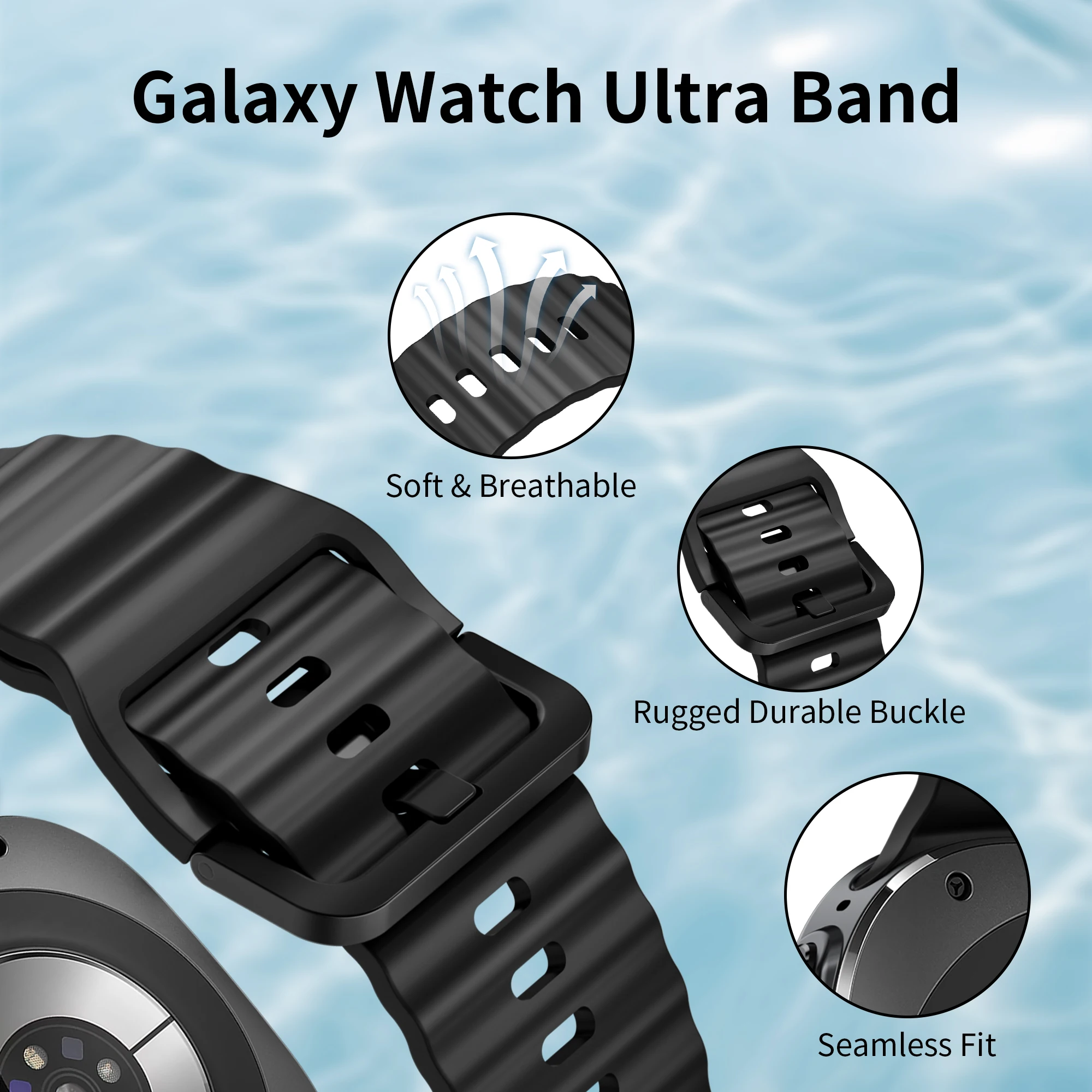 Original Silicone Band for Sam - Samsung Smartwatch Ultra Accessories recension och pris