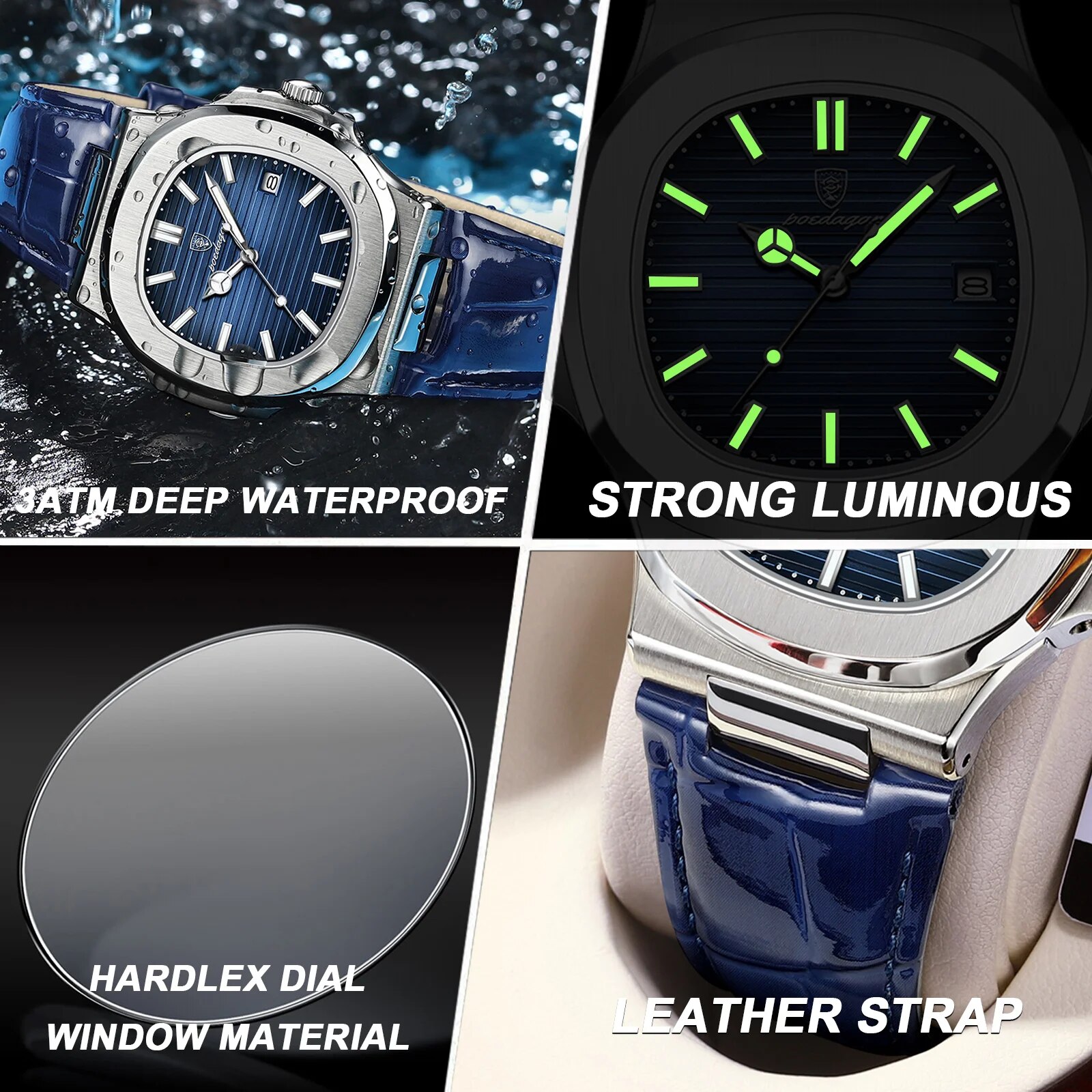 POEDAGAR Top Luxury Square Man - Smartwatch Guess recension och pris