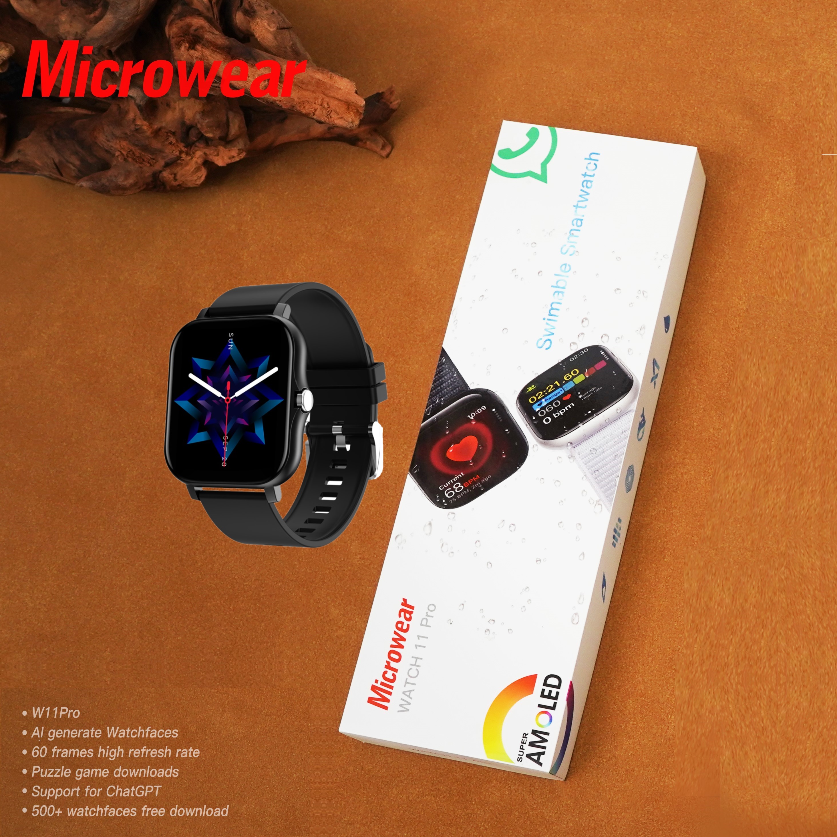 Swiming-proof W11P Smartwtch R - Smartwatch M Active recension och pris
