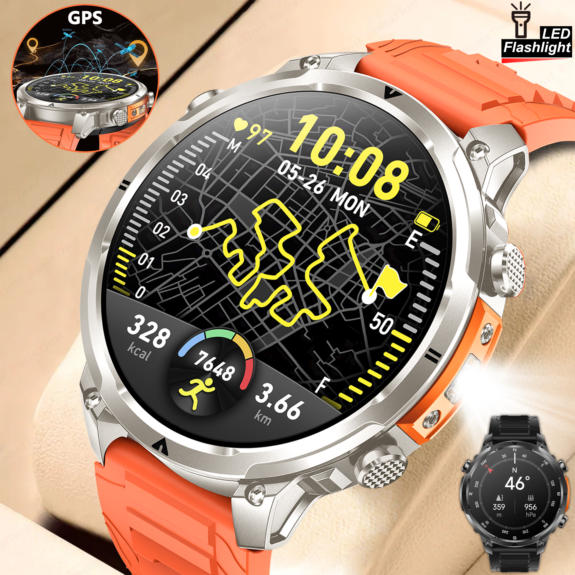 Outdoor GPS Sports Smart Watch - Smartwatch Touch recension och pris
