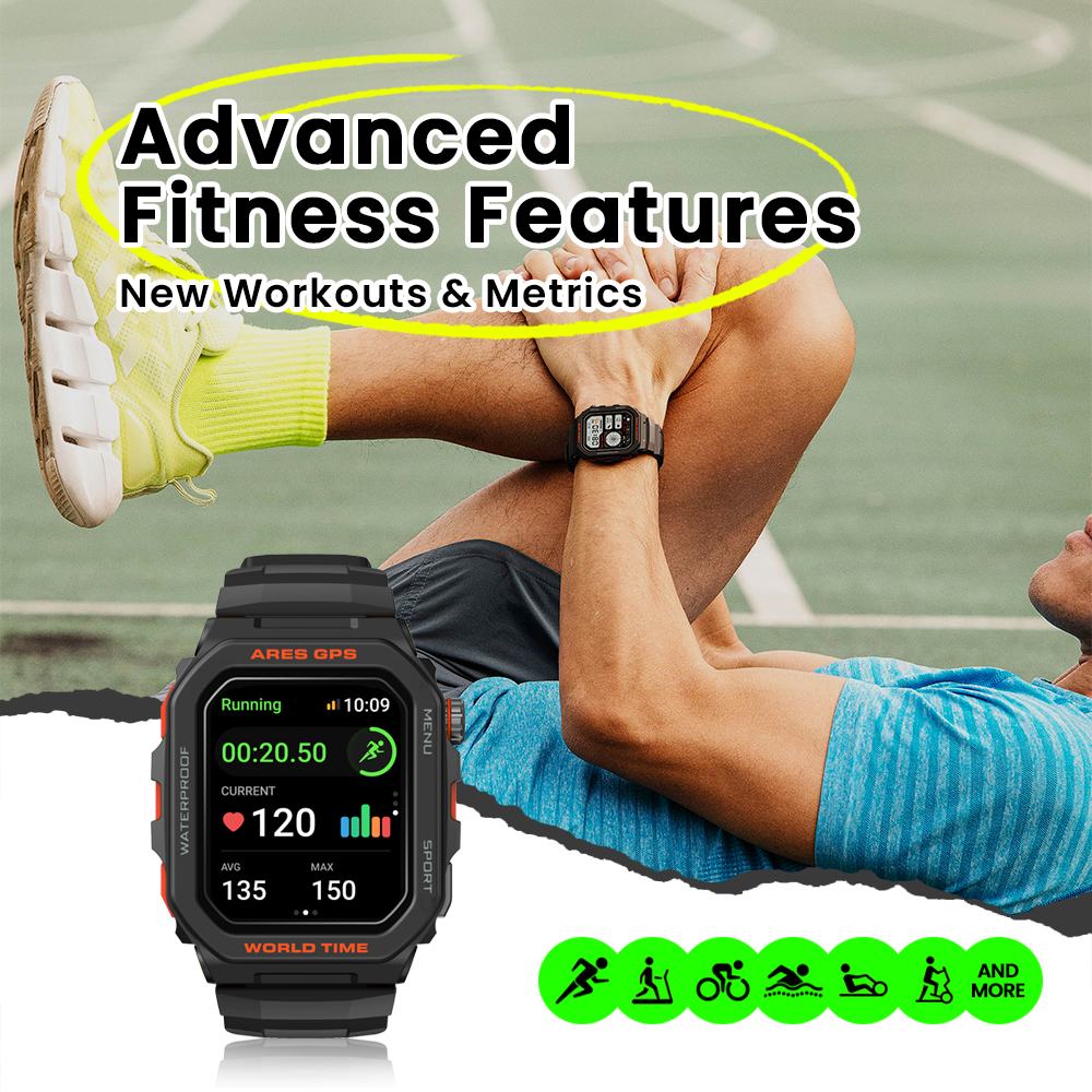 New Zeblaze Ares GPS Smart Wat - Smartwatch Face recension och pris