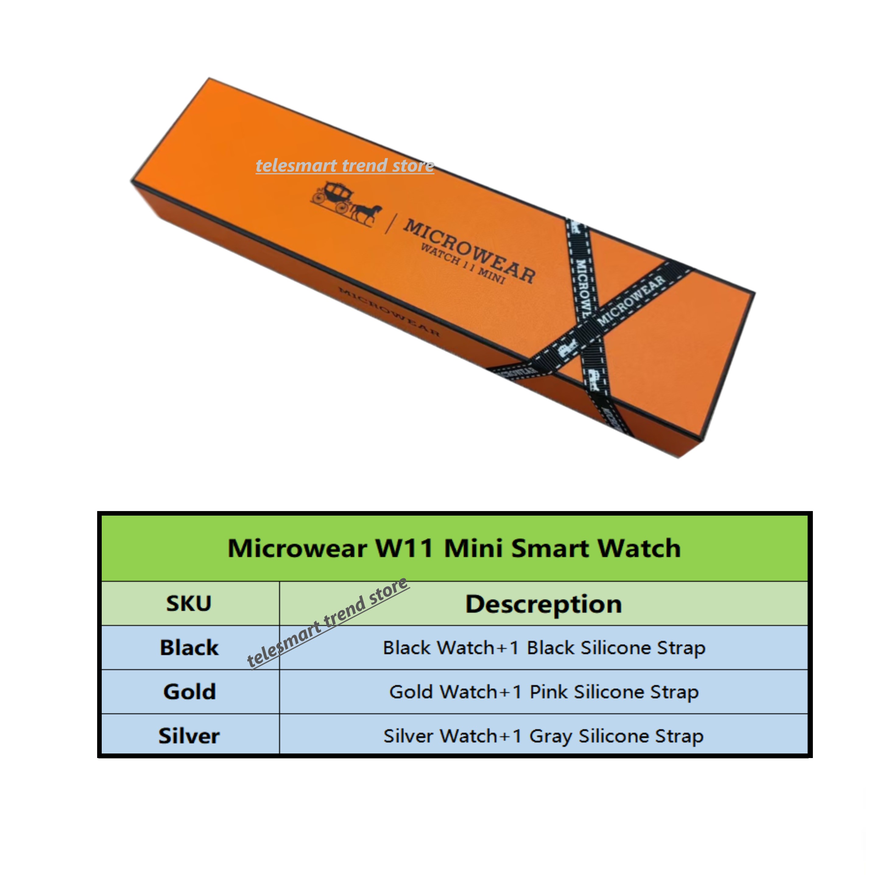 Official W11 Mini Smart Watch  - Smartwatch M Active recension och pris