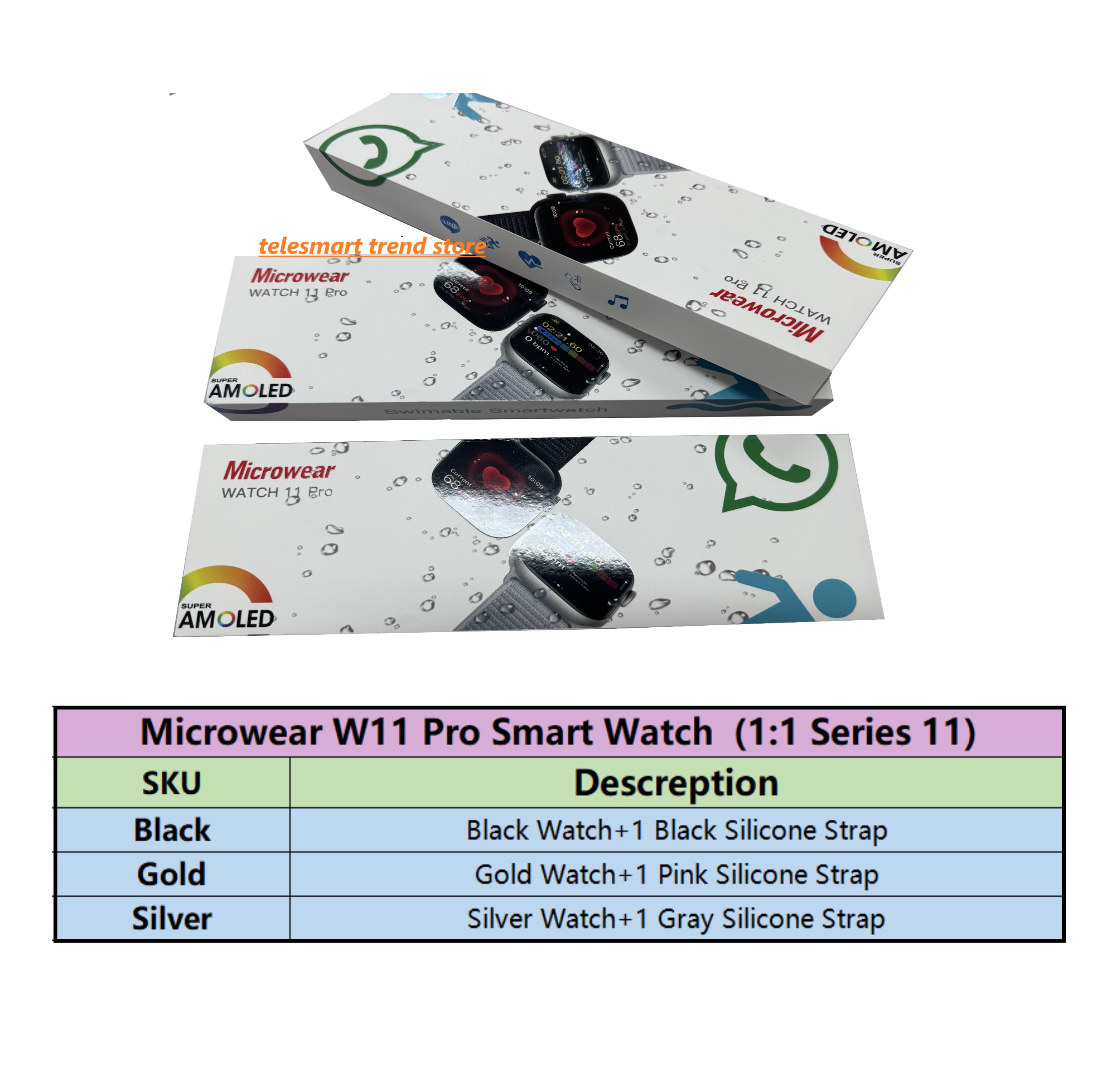 Latest W11 Pro Smart Watch S11 - Smartwatch M Active recension och pris